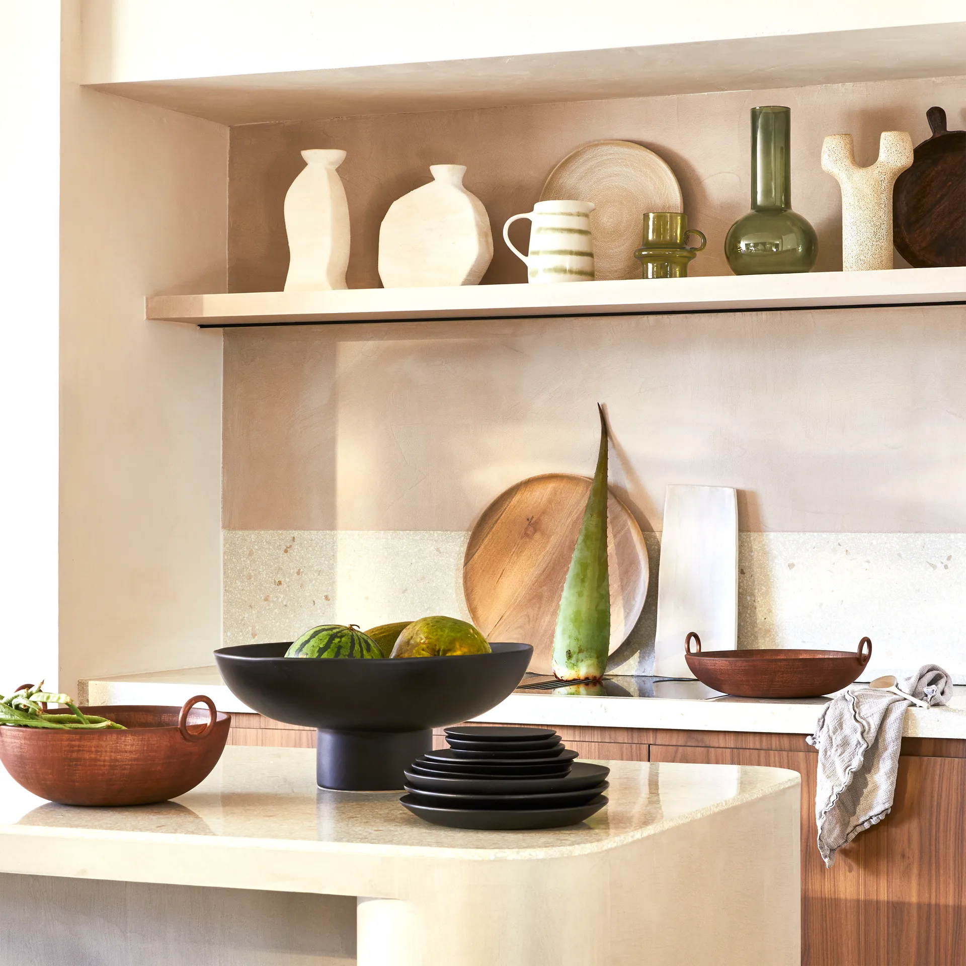 Świecznik Colorato Ø14 cm, Moss stone URBAN NATURE CULTURE