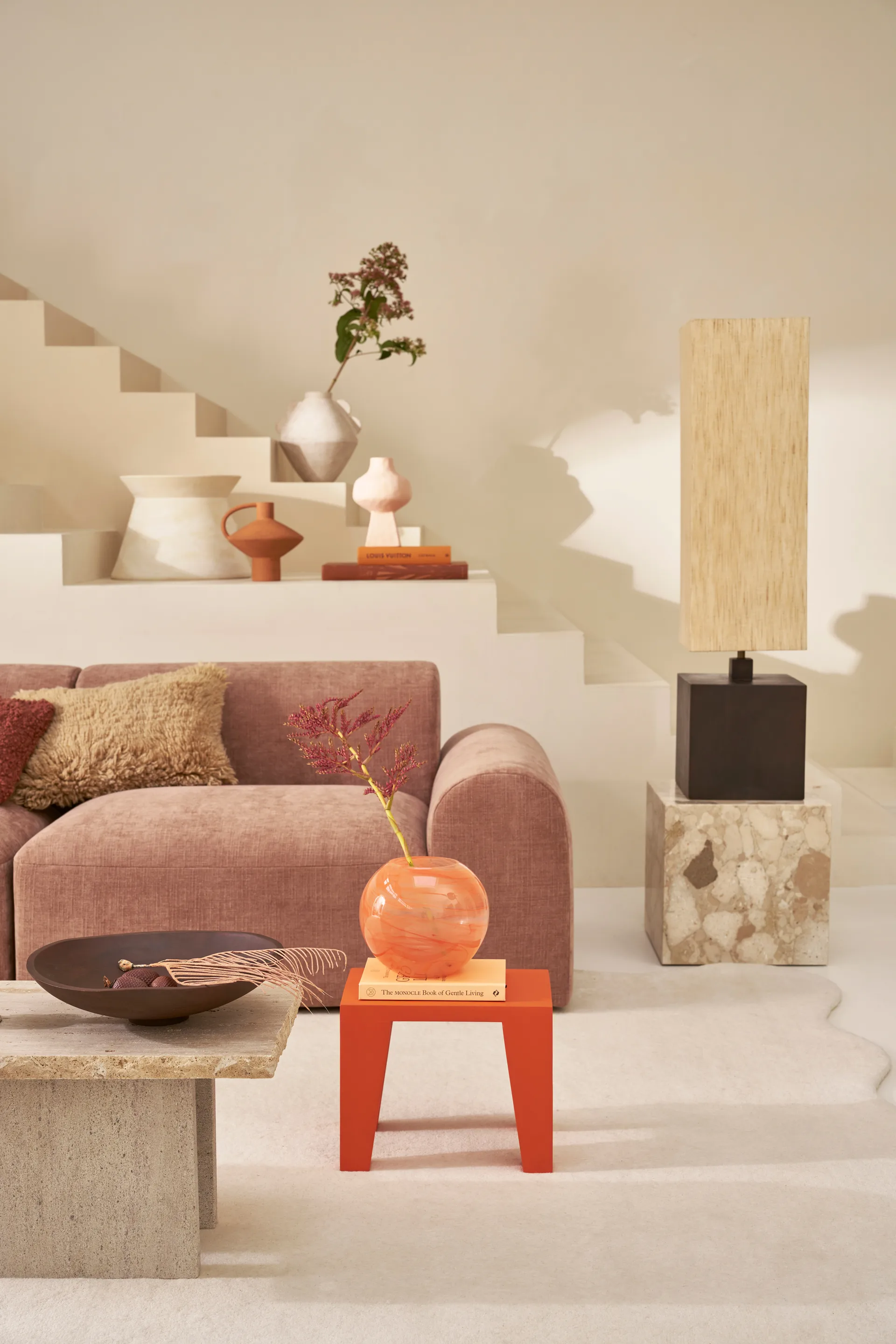 Wazon Noin Ø22 cm, Pomarańczowy URBAN NATURE CULTURE