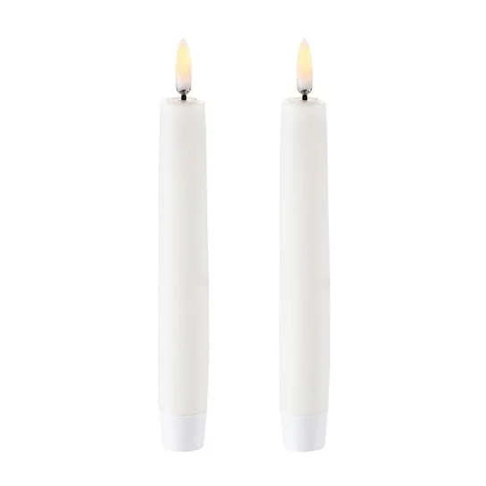 Świece stożkowe Uyuni LED białe 2 szt., 15,5 cm Uyuni Lighting