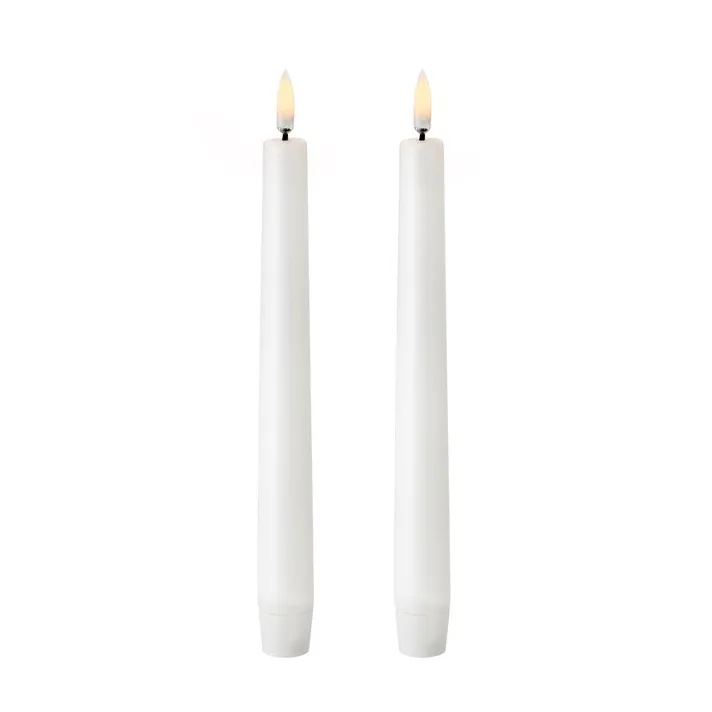 Świece stożkowe Uyuni LED białe 2 szt., 20,5 cm Uyuni Lighting