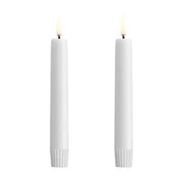 Świece stożkowe Uyuni LED białe 2 szt. - Ø2,3x16,4 cm - Uyuni Lighting