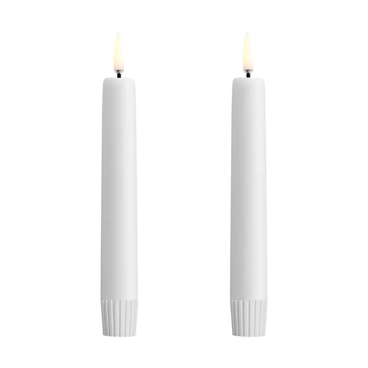 Świece stożkowe Uyuni LED białe 2 szt. - Ø2,3x16,4 cm - Uyuni Lighting
