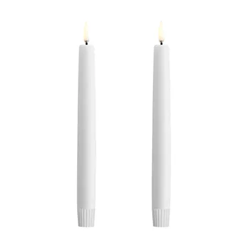 Świece stożkowe Uyuni LED białe 2 szt. - Ø2,3x20 cm - Uyuni Lighting