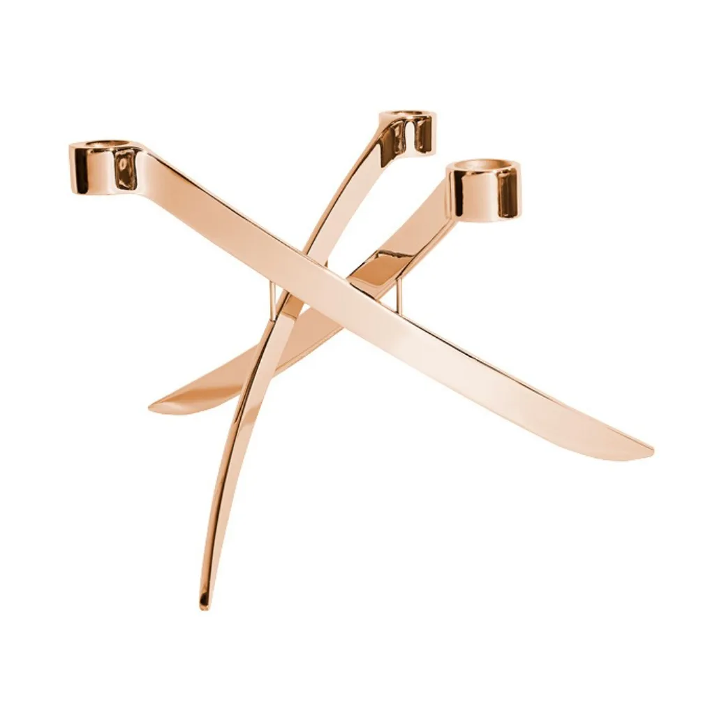 Uyuni Lightarch świecznik 3 ramiona, Różowe złoto Uyuni Lighting