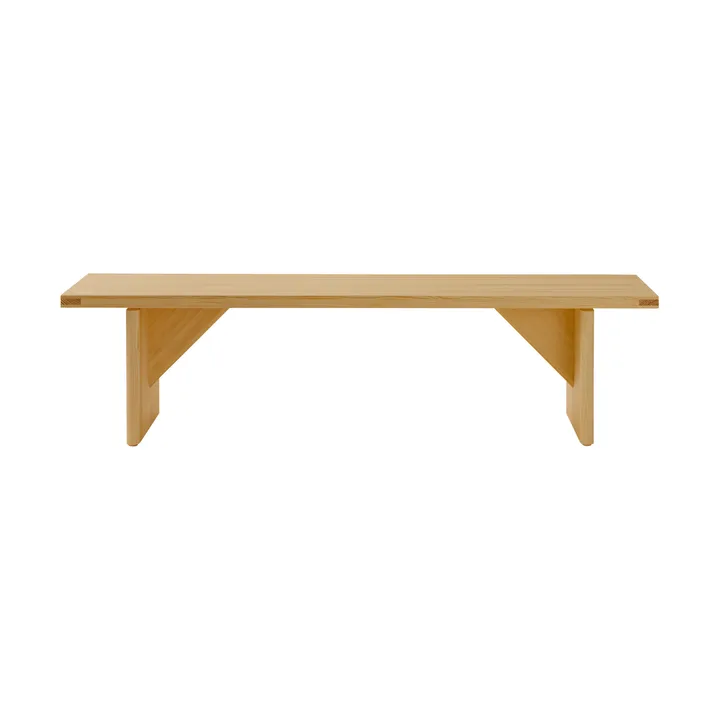 Ławka 012 Kolmio Bench - Sosna olejowana i woskowana, matowe, 176×42×45 cm - Vaarnii