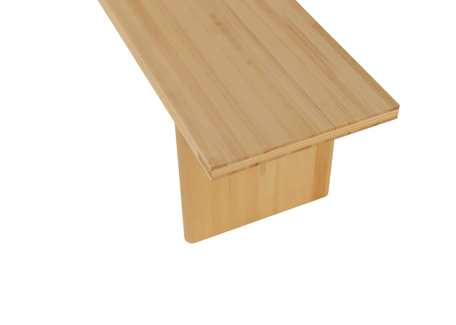 Ławka 012 Kolmio Bench, Sosna olejowana i woskowana, matowe, 176×42×45 cm Vaarnii