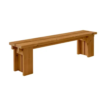 Ławka 013 Osa Outdoor Bench - Sosna termowana, 182x37x49 cm - Vaarnii