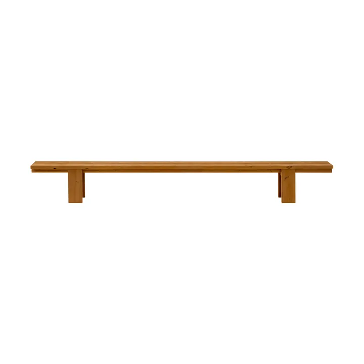 Ławka 013 Osa Outdoor Bench - Sosna termowana, 333×37×49 cm - Vaarnii