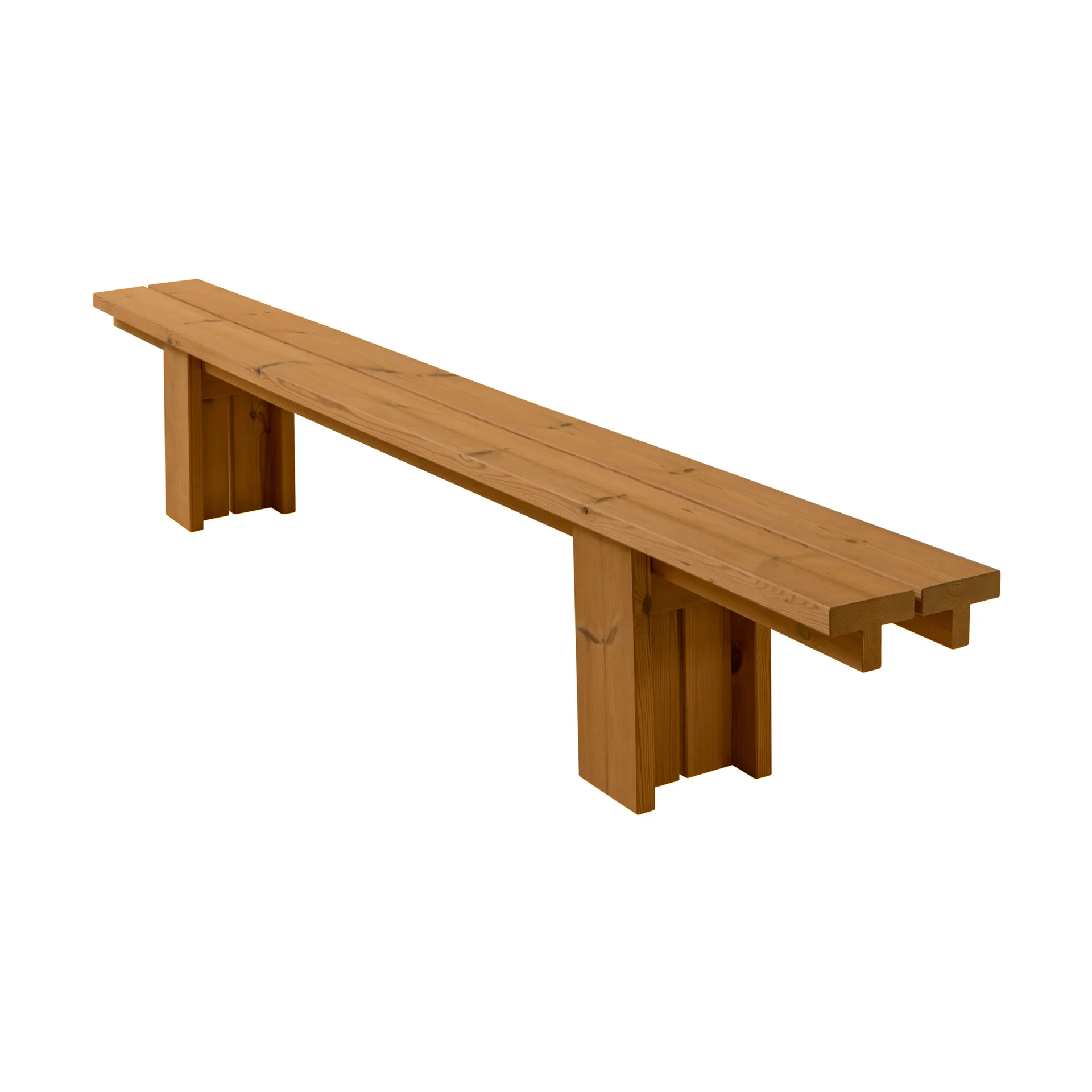 Ławka 013 Osa Outdoor Bench, Sosna termowana, 333×37×49 cm Vaarnii
