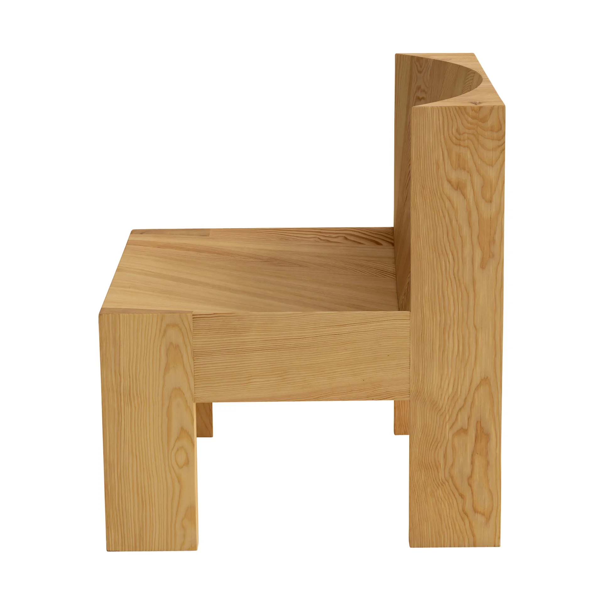 Fotel lounge 005 Lounge Chair, Sosna olejowana i woskowana, matowe Vaarnii