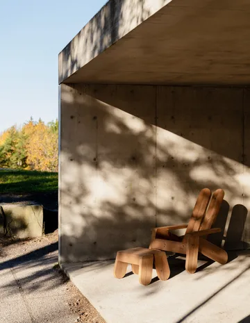 Fotel lounge 015 Peace Outdoor Lounge Chair - Sosna termowana - Vaarnii