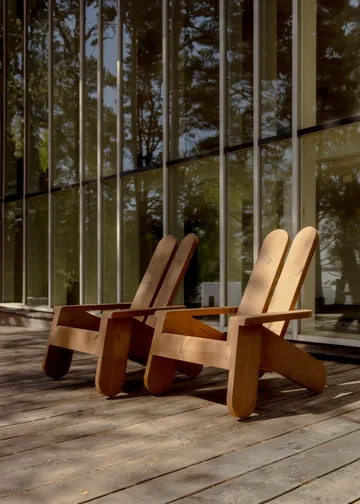 Fotel lounge 015 Peace Outdoor Lounge Chair - Sosna termowana - Vaarnii