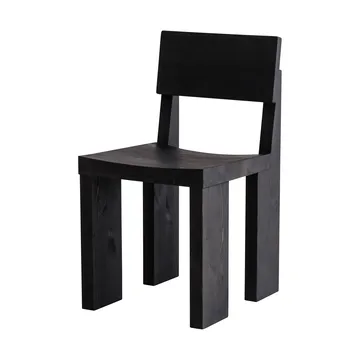 Krzesło 001 Dining Chair - Sosna bejcowana na czarno - Vaarnii