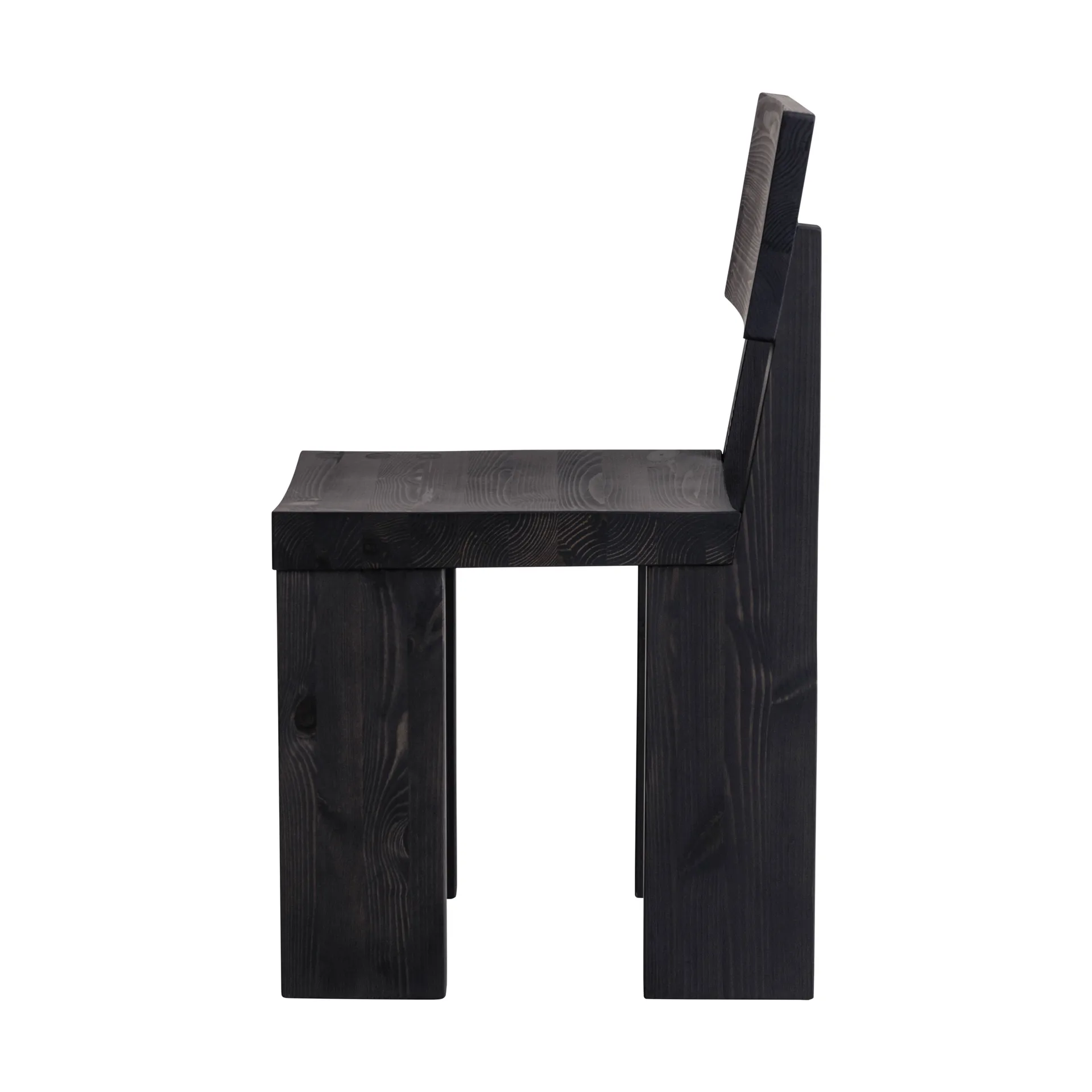 Krzesło 001 Dining Chair, Sosna bejcowana na czarno Vaarnii