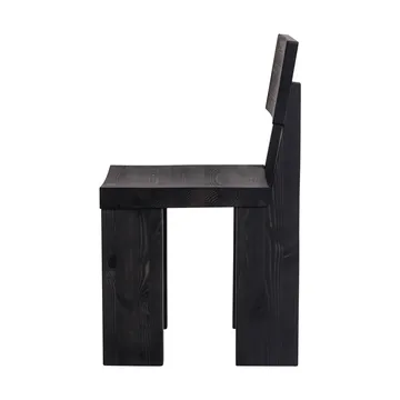 Krzesło 001 Dining Chair - Sosna bejcowana na czarno - Vaarnii