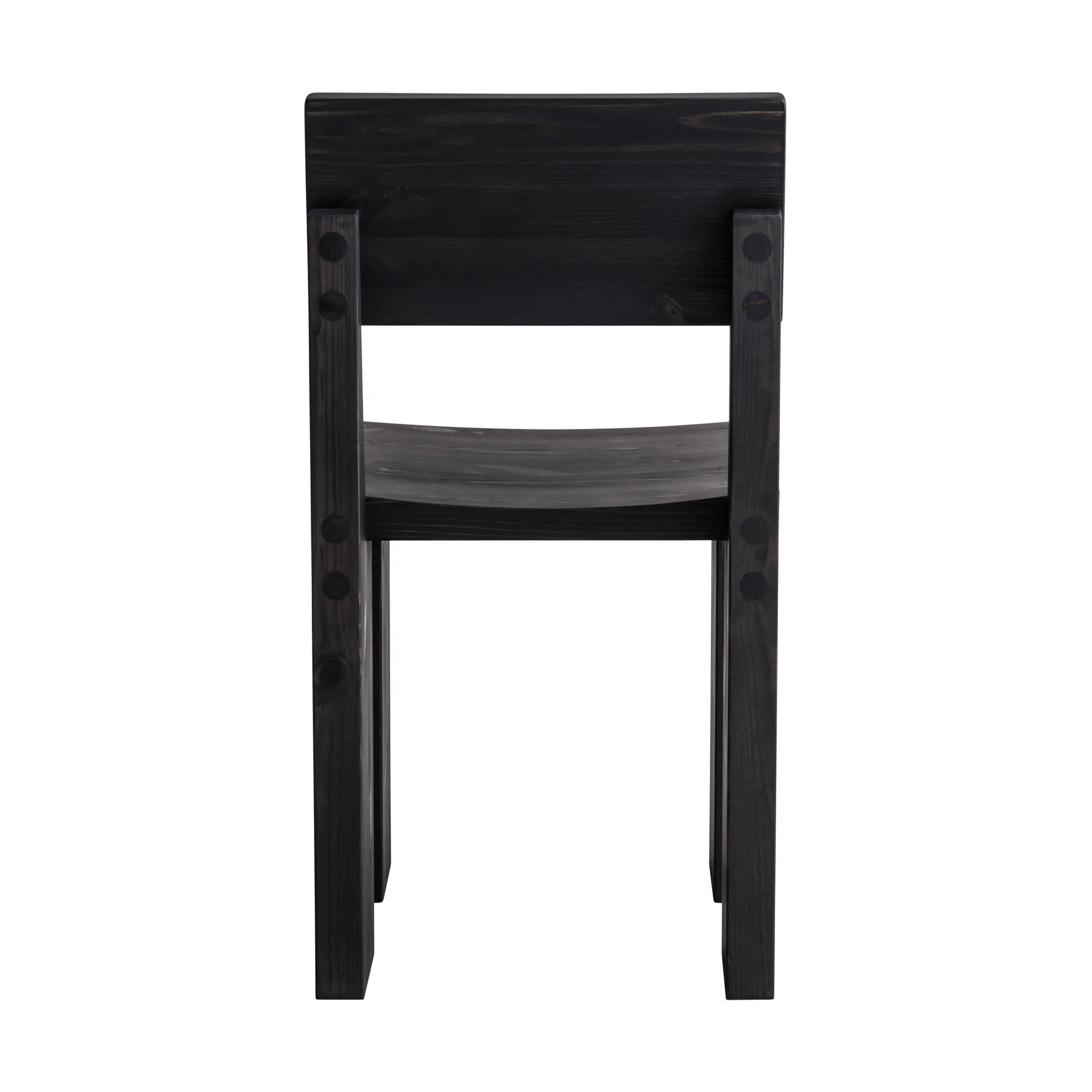 Krzesło 001 Dining Chair, Sosna bejcowana na czarno Vaarnii