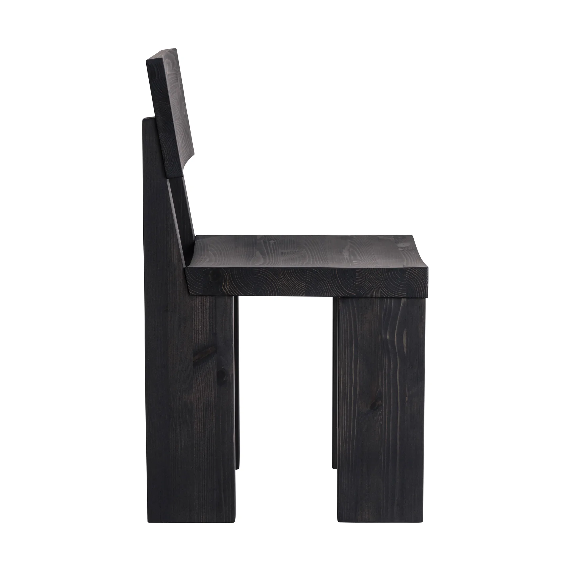 Krzesło 001 Dining Chair, Sosna bejcowana na czarno Vaarnii
