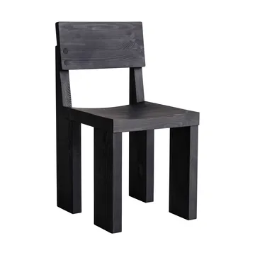 Krzesło 001 Dining Chair - Sosna bejcowana na czarno - Vaarnii