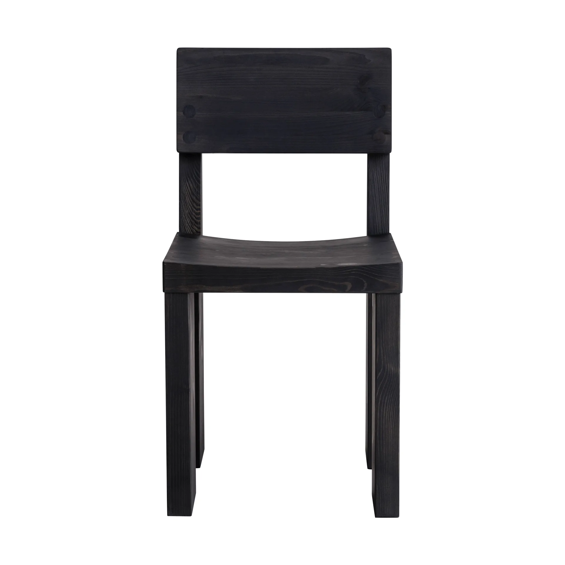 Krzesło 001 Dining Chair, Sosna bejcowana na czarno Vaarnii
