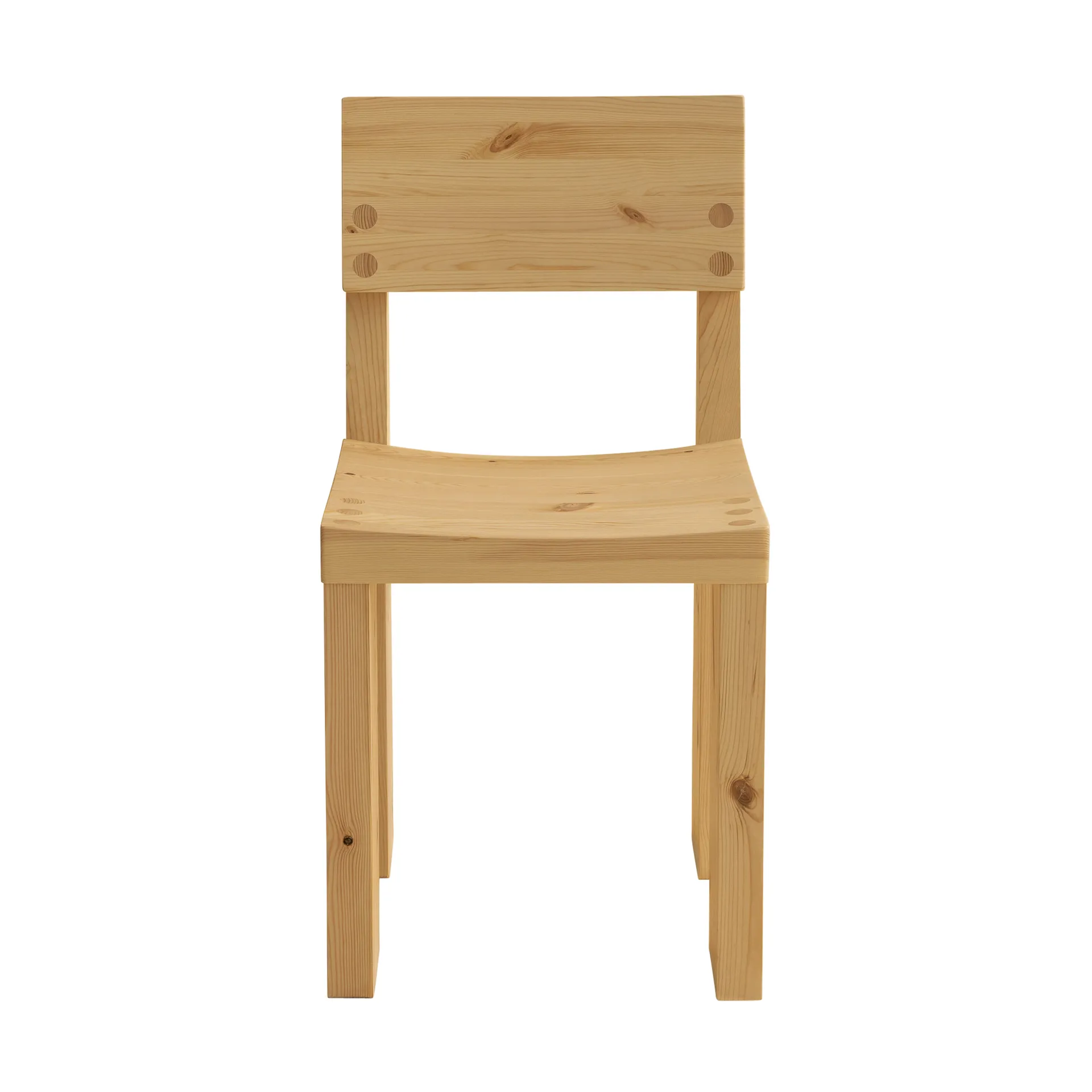 Krzesło 001 Dining Chair, Sosna olejowana i woskowana, matowe Vaarnii