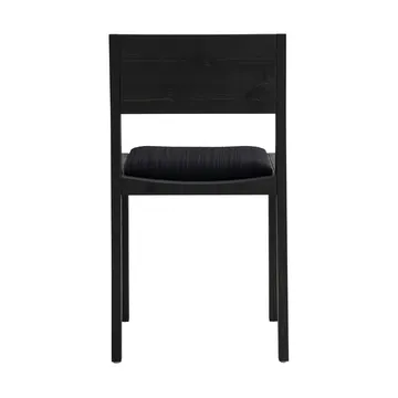 Krzesło 016 Maasto Dining Chair - Sosna barwiona na czarno, przód tapicerowany na czarno - Vaarnii
