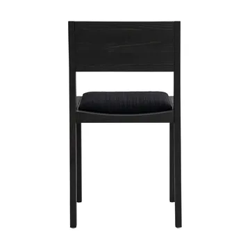 Krzesło 016 Maasto Dining Chair - Sosna bejcowana na czarno, siedzisko tapicerowane na czarno - Vaarnii