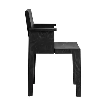 Krzesło z podłokietnikami 016 Maasto Dining Armchair - Sosna bejcowana na czarno - Vaarnii
