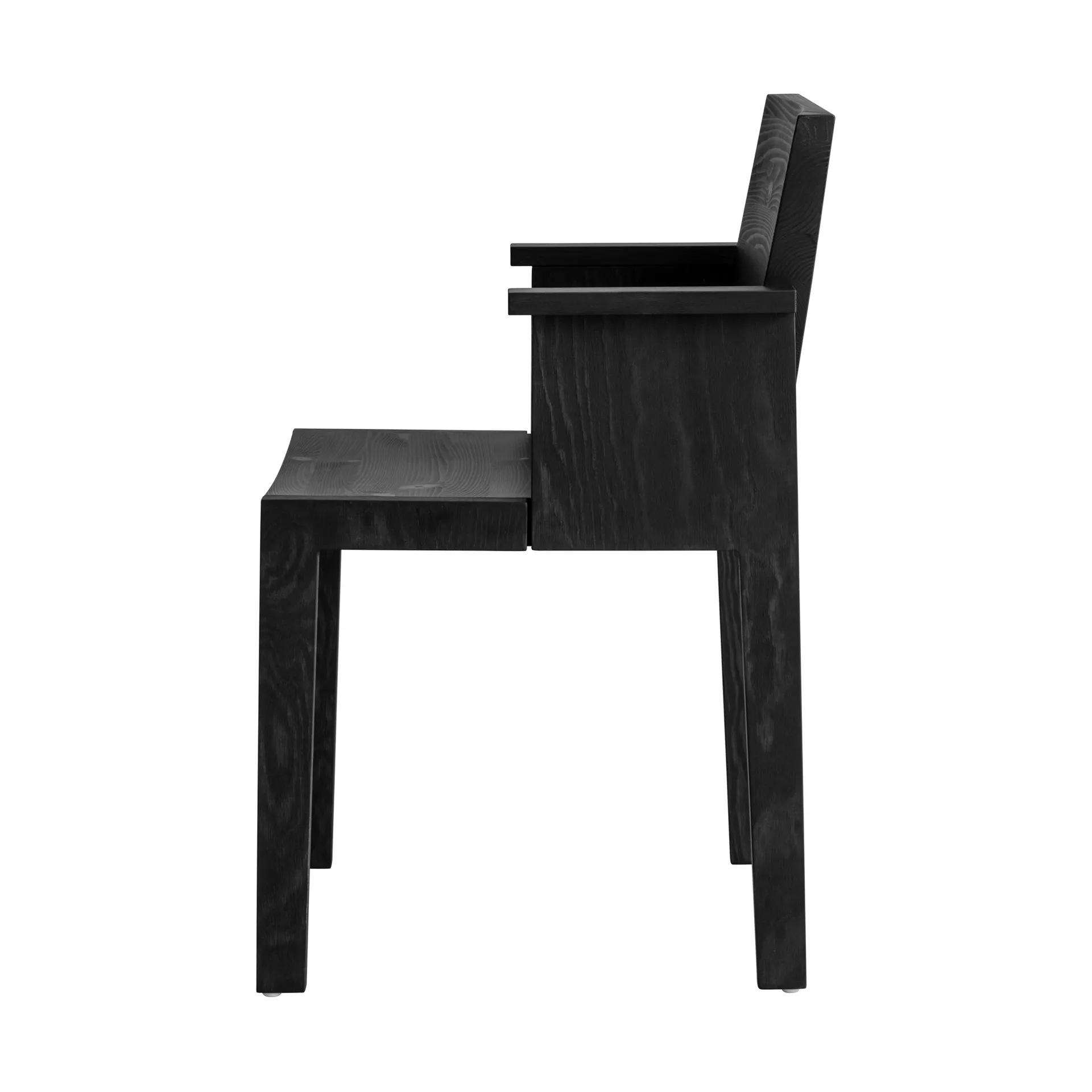 Krzesło z podłokietnikami 016 Maasto Dining Armchair, Sosna bejcowana na czarno Vaarnii