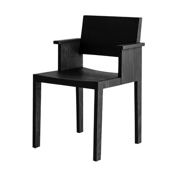 Krzesło z podłokietnikami 016 Maasto Dining Armchair - Sosna bejcowana na czarno - Vaarnii