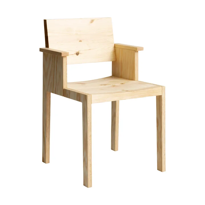 Krzesło z podłokietnikami 016 Maasto Dining Armchair - Sosna olejowana i woskowana, matowe - Vaarnii