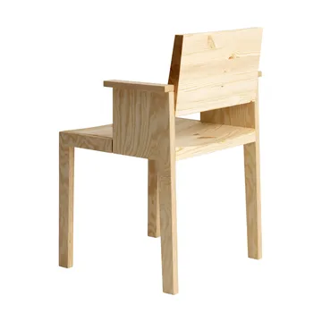 Krzesło z podłokietnikami 016 Maasto Dining Armchair - Sosna olejowana i woskowana, matowe - Vaarnii