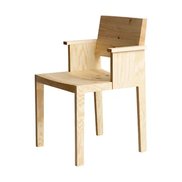 Krzesło z podłokietnikami 016 Maasto Dining Armchair - Sosna olejowana i woskowana, matowe - Vaarnii