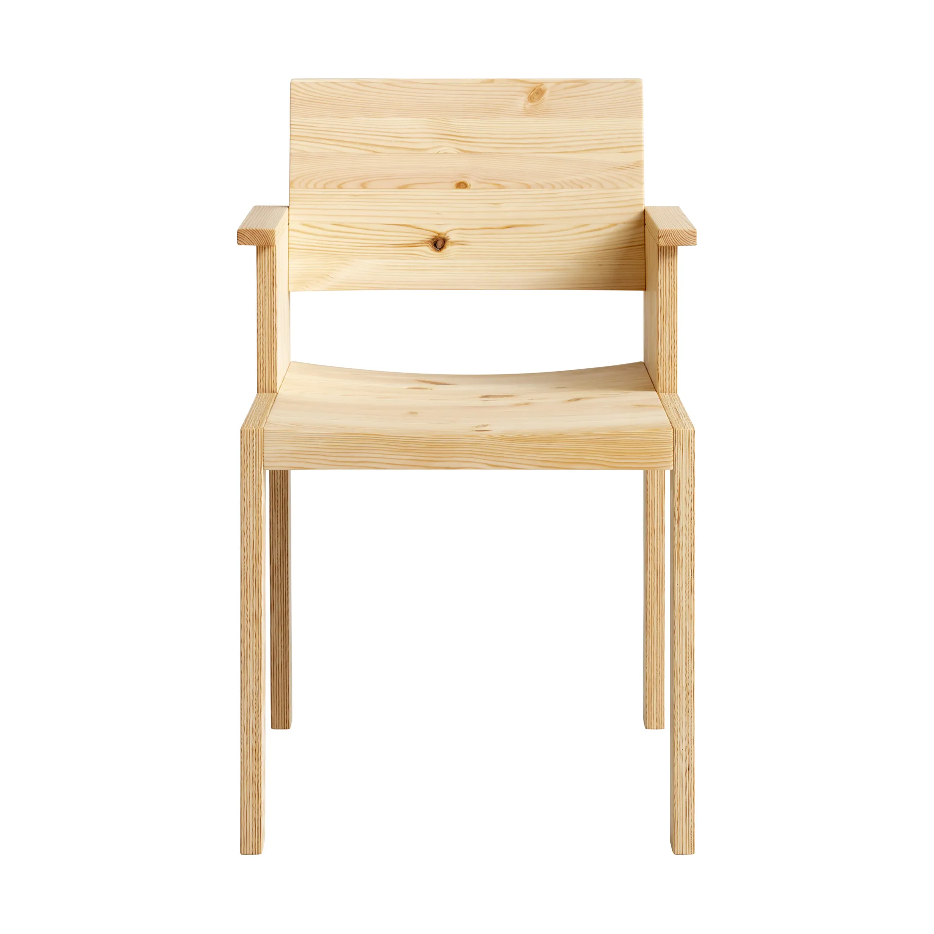 Krzesło z podłokietnikami 016 Maasto Dining Armchair, Sosna olejowana i woskowana, matowe Vaarnii