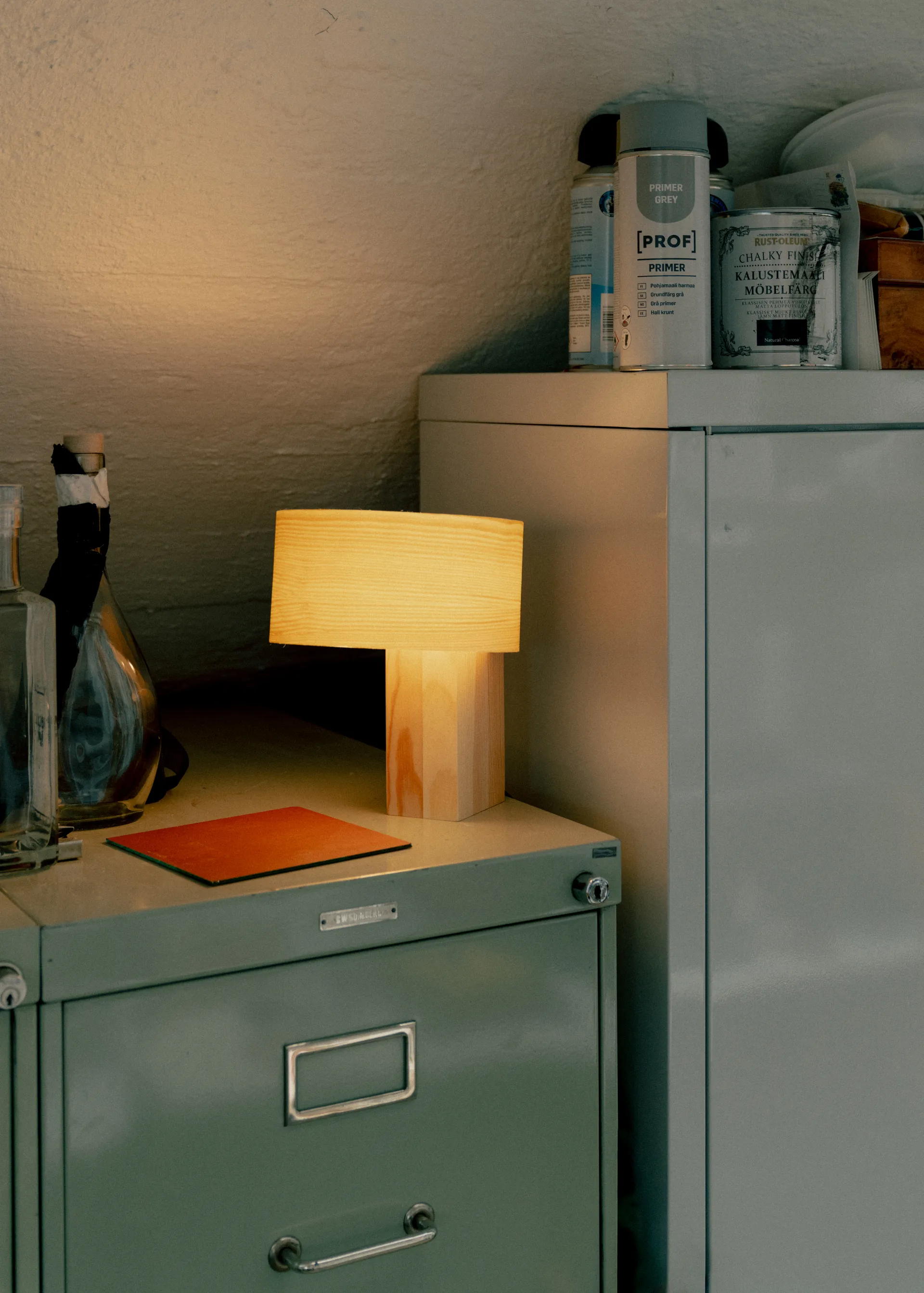 Lampa stołowa 018 Hoop Table Lamp, Sosna olejowana i woskowana, matowe, 34 cm Vaarnii