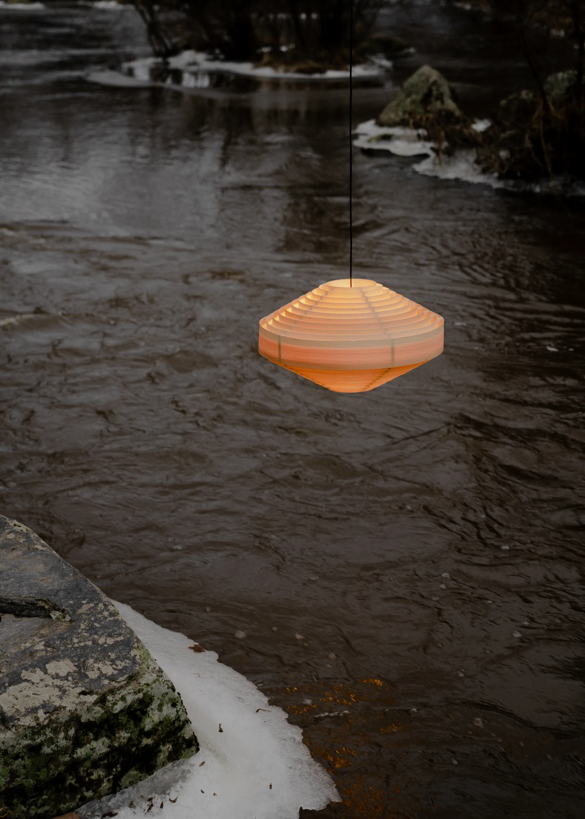 Lampa wisząca 1001 Hans Pendant, Sosna olejowana i woskowana, matowe, Ø38 cm Vaarnii