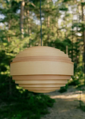 Lampa wisząca 1002 Hans Pendant - Sosna olejowana i woskowana, matowe, Ø46 cm - Vaarnii