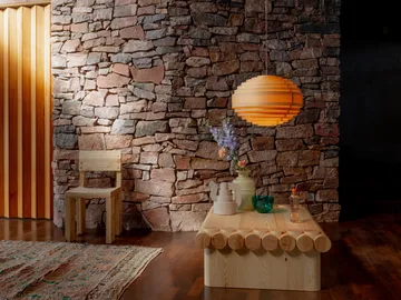 Lampa wisząca 1002 Hans Pendant - Sosna olejowana i woskowana, matowe, XL Ø70 cm - Vaarnii