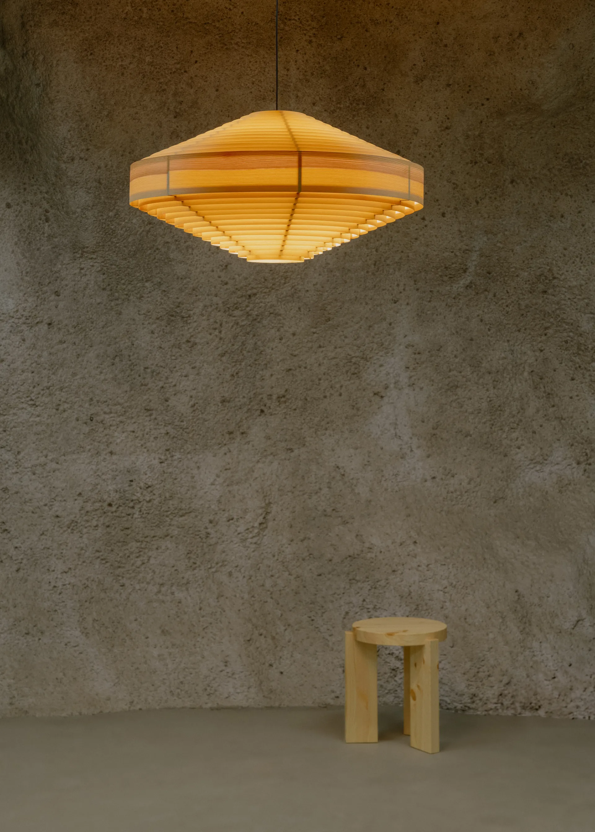 Lampa wisząca 1003 Hans Pendant, Sosna olejowana i woskowana, matowe, XL Ø90 cm Vaarnii