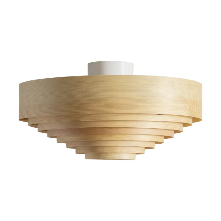 Plafon 1005 Hans Ceiling Light - Sosna olejowana i woskowana, matowe, Ø42 cm - Vaarnii