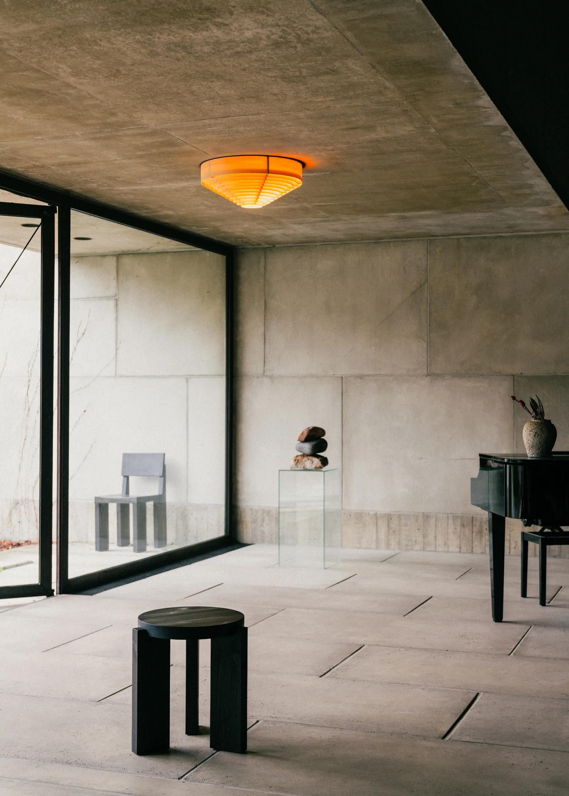 Plafon 1005 Hans Ceiling Light, Sosna olejowana i woskowana, matowe, Ø42 cm Vaarnii