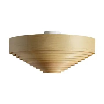 Plafon 1005 Hans Ceiling Light - Sosna olejowana i woskowana, matowe, Ø55 cm - Vaarnii