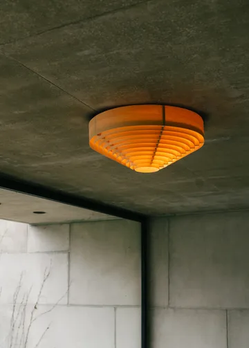 Plafon 1005 Hans Ceiling Light - Sosna olejowana i woskowana, matowe, Ø55 cm - Vaarnii