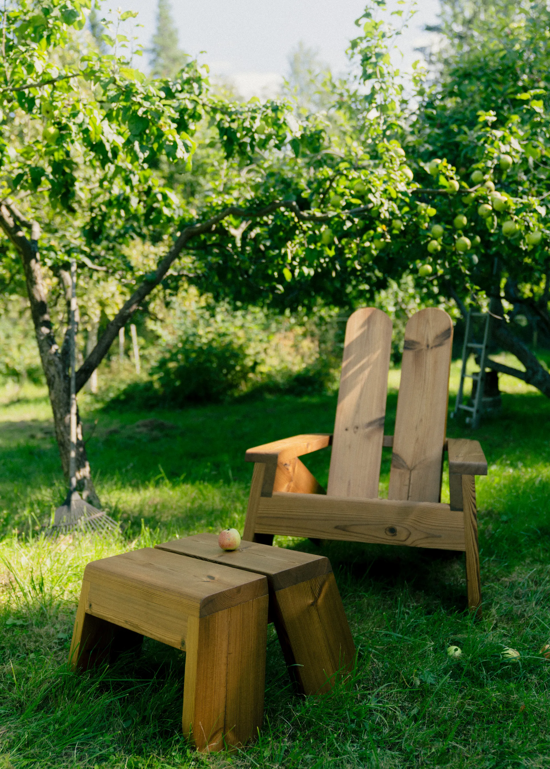 Podnóżek 015 Peace Outdoor Foot Stool, Sosna termowana Vaarnii