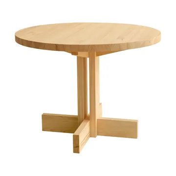 Stół 001 Dining Table - Sosna olejowana i woskowana, matowe, Ø100×74 cm - Vaarnii