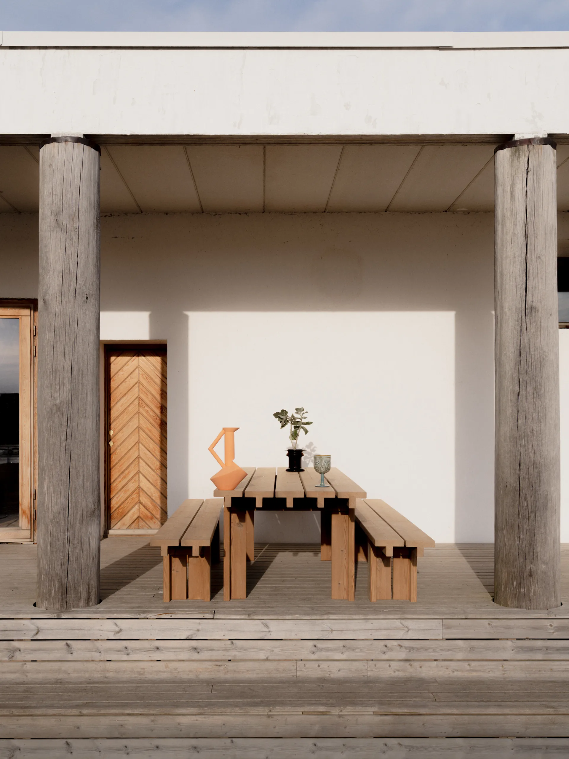 Stół 013 Osa Outdoor Table, Sosna termowana, 333×94×78 cm Vaarnii