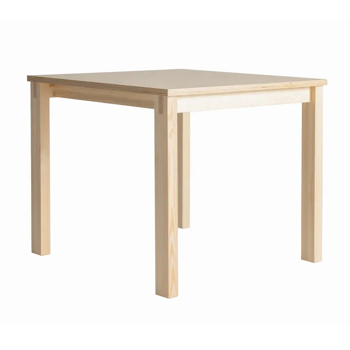 Stół 016 Maasto Table - Sosna olejowana i woskowana, matowe, 90×90×75 cm - Vaarnii