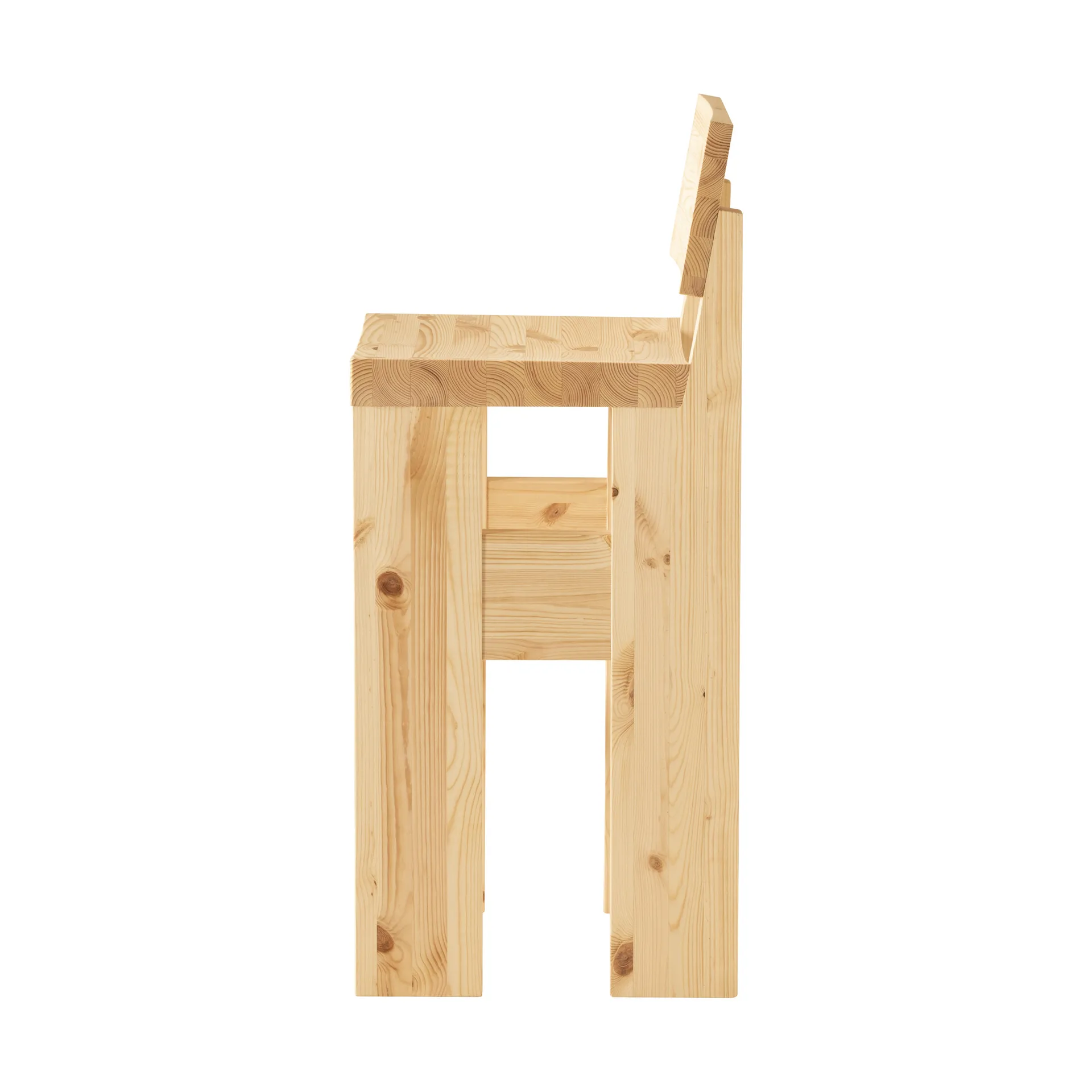Stołek barowy 001 Bar Stool, Sosna olejowana i woskowana, matowe, 75 cm Vaarnii