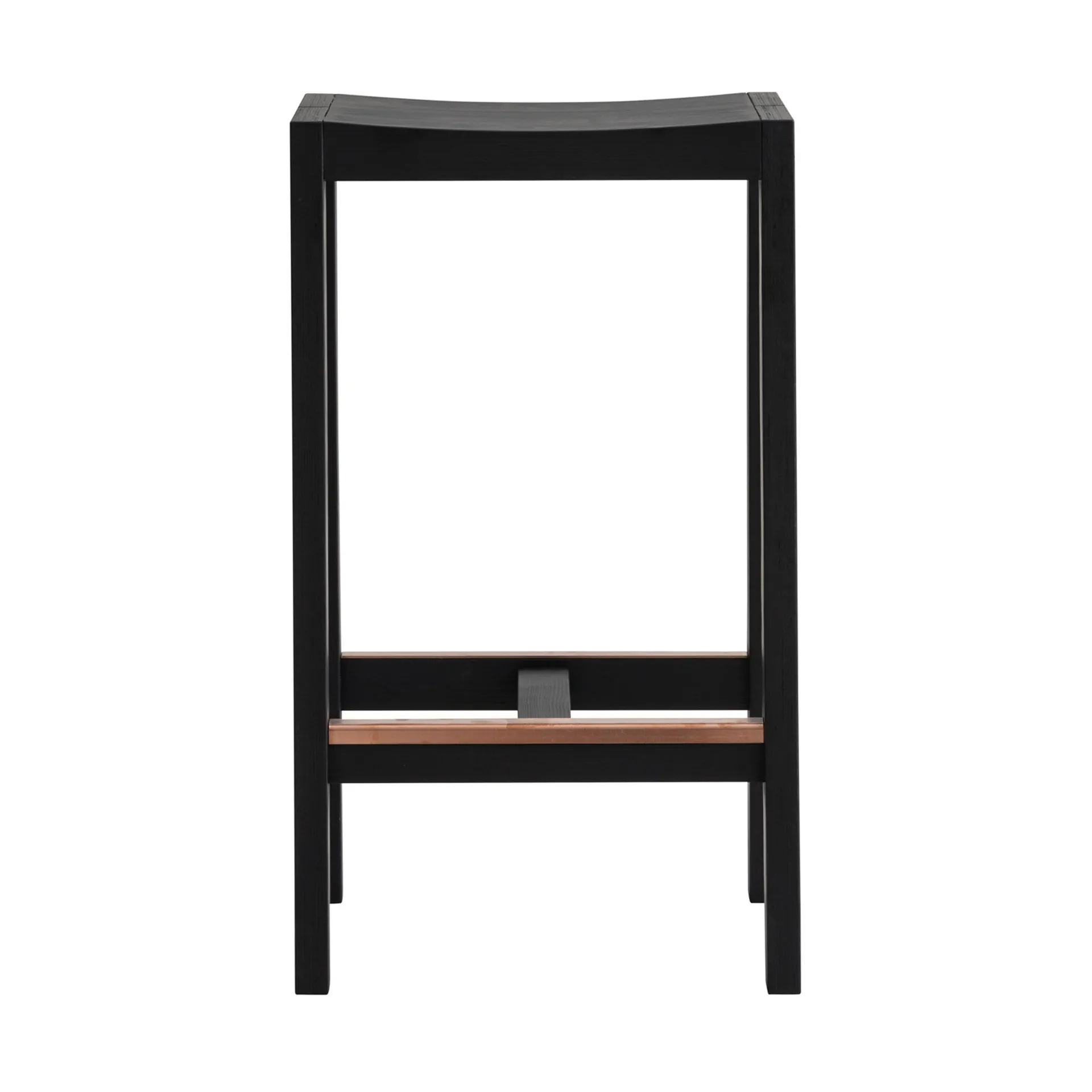 Stołek barowy 016 Maasto Bar Stool, Sosna bejcowana na czarno, 65 cm Vaarnii