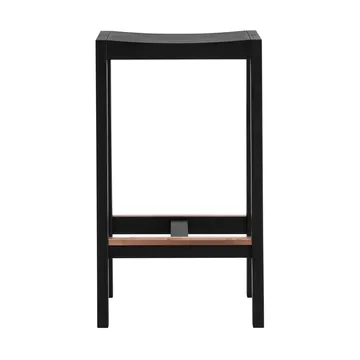 Stołek barowy 016 Maasto Bar Stool - Sosna bejcowana na czarno, 65 cm - Vaarnii