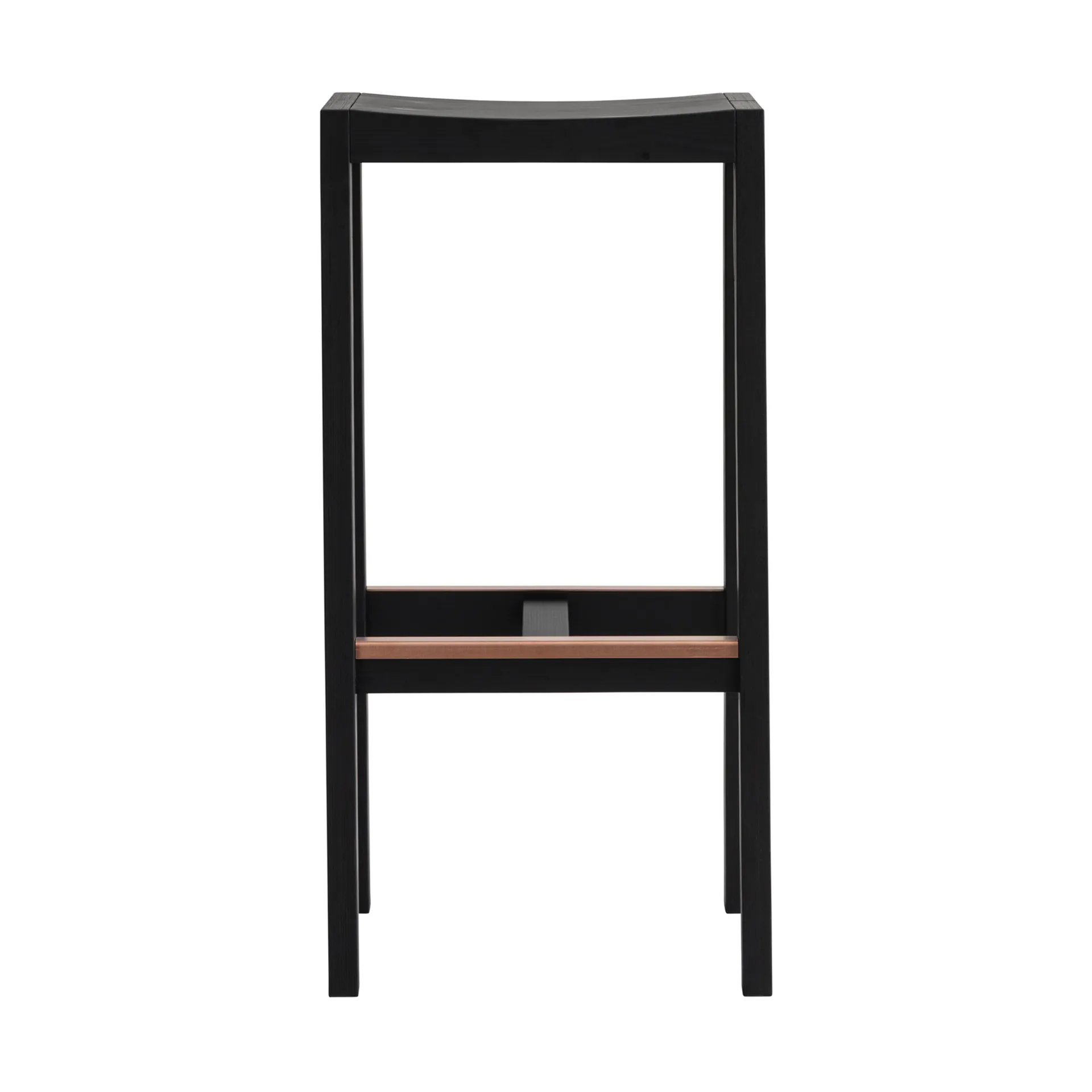 Stołek barowy 016 Maasto Bar Stool, Sosna bejcowana na czarno, 75 cm Vaarnii